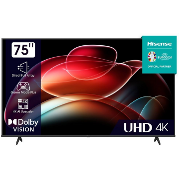 HISENSE Televizor Smart LED, Hisense,189 cm, 4K Ultra HD, Negru