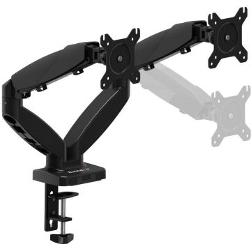 Huzaro Suport birou pentru 2 monitoare Huzaro Motion 2.2, 15 - 27, Reglabil, Aluminiu, Negru