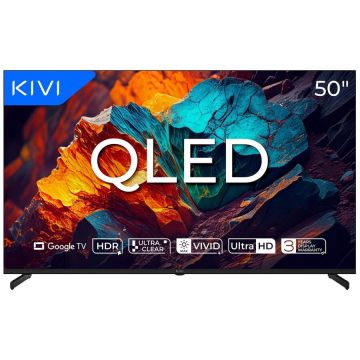 KIVI Televizor QLED Kivi 127 cm 50 50U720QB, Ultra Hd 4K, Smart TV, WIFi, CI, Negru