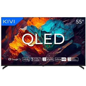KIVI Televizor QLED Kivi 139 cm 55 55U720QB, Ultra Hd 4K, Smart TV, WIFi, CI, Negru
