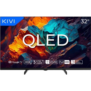 KIVI Televizor QLED Kivi 80 cm 32 32F720QB, Full HD, Smart TV, WiFi, CI, Negru