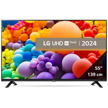 LG Televizor LG LED 55UT73003LA, 139 cm, Smart, 4K Ultra HD, Clasa G, Model 2024, Gri inchis