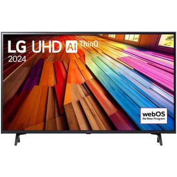 LG Televizor LG LED 55UT80003LA, 139 cm, Smart, 4K Ultra HD, Clasa G, Model 2024, Negru