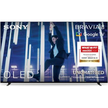 Sony Televizor Sony Bravia 8 OLED 55XR80, 139 cm, Smart Google TV, 4K Ultra HD, 100 Hz, Clasa F (Model 2024), Negru