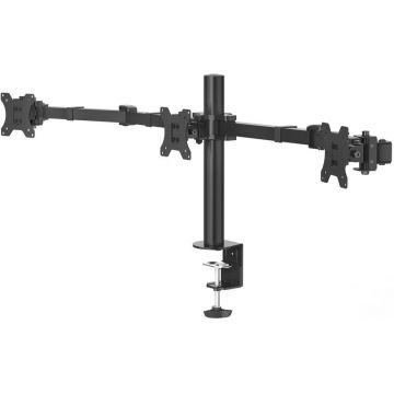 Suport TV / Monitor Hama Reglabil, 3x monitoare, 13 - 27 inch, negru