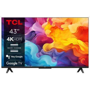 TCL Televizor  LED TCL 43P61B, 109 cm, 43, Ultra HD 4K, Smart TV, WiFi, CI+, Negru