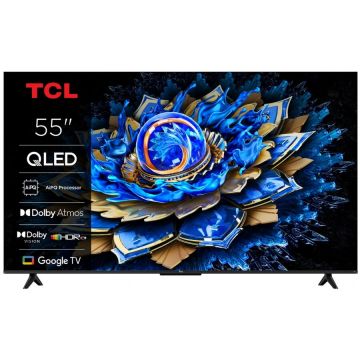 TCL Televizor QLED TCL 55T69C, 139 cm, 55, Ultra HD 4K, Smart TV, WiFi, CI+, (Model 2025), Negru