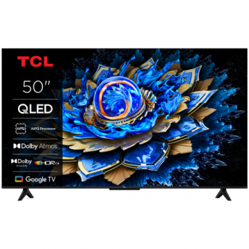 TCL Televizor TCL QLED 50T69C, 126 cm, Smart Google TV, 4K Ultra HD, (Model 2025), Negru