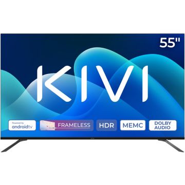 Televizor LED KIVI Smart TV 55U730QB Seria U730QB 140cm negru 4K UHD HDR
