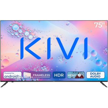 Televizor LED KIVI Smart TV 75U760QB Seria U760QB 189cm negru 4K UHD HDR