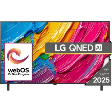 Televizor LED LG Smart TV 55QNED80A3A Seria QNED80 AI 139cm 4K UHD HDR