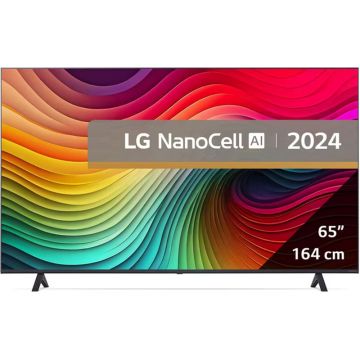 Televizor LED LG Smart TV 65NANO82T3B Seria NANO82 164cm negru 4K UHD HDR