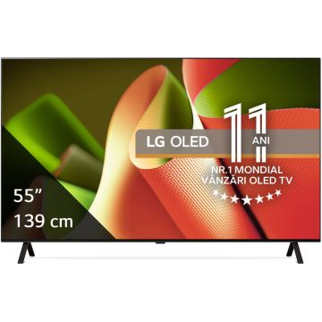 Televizor LED LG Smart TV OLED55B42LA Seria B4 139cm negru 4K UHD HDR