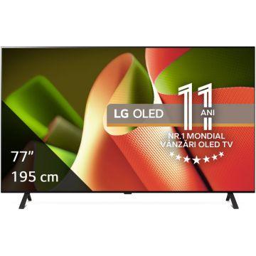 Televizor LED LG Smart TV OLED77B42LA Seria B4 195cm negru 4K UHD HDR