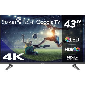 Televizor LED Smart Tech Smart TV QLED 43QG03H Seria 3H 108cm gri 4K UHD HDR