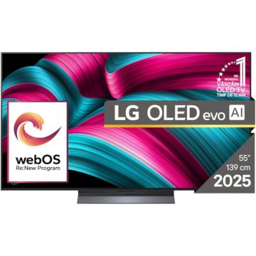 Televizor OLED EVO LG 55C52LA, Brighteness Booster, Ultra HD 4K, HDR, 139 cm, Clasa F