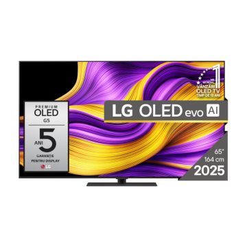 Televizor OLED Evo LG 65G53LS, Brightness Booster Ultimate, stand central inclus, ULTRA HD 4K, HDR, 164 cm Televizor OLED Evo LG 65G53LS, Brightness Booster Ultimate, stand central inclus, ULTRA HD 4K, HDR, 164 cm