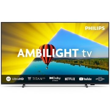 Televizor Philips AMBILIGHT tv LED 55PUS8079, 139 cm, Smart TV, 4K Ultra HD, Clasa F (Model 2024)