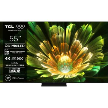 Televizor Smart LED TCL 4K UHD HDR 55Q7C, 138 cm, Wireless, Clasa F