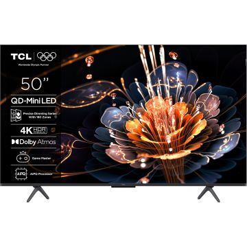 Televizor Smart Mini LED TCL 50C61KS, 126 cm, Ultra HD 4K, CI+, Negru