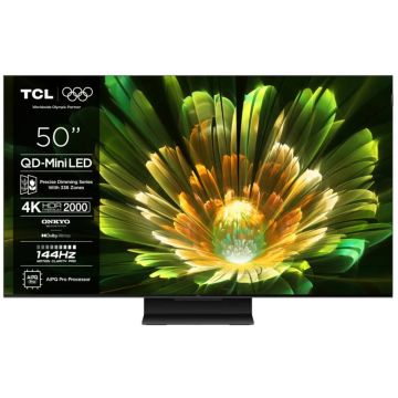 Televizor smart Mini LED TCL 50Q7C, 126 cm, Ultra HD 4K, WiFi, Clasa F
