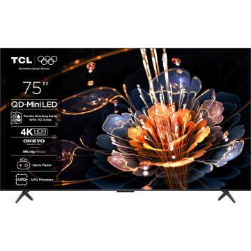 Televizor Smart Mini LED TCL 75C61KS, 189 cm, Ultra HD 4K, CI+, Negru