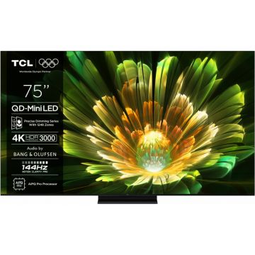Televizor smart Mini LED TCL 75Q7C, 189 cm, 4K Ultra HD, Smart Google TV