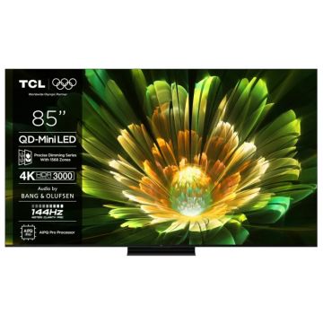 Televizor smart Mini LED TCL 85Q7C, 215 cm, Ultra HD 4K, WiFi, CI+, Negru