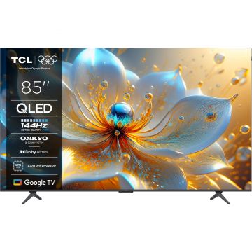 Televizor Smart QLED TCL 85T8C, 215 cm, Ultra HD 4K, Clasa F