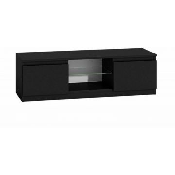 TOP E SHOP Comoda TV Top E Shop, PAL, 2 rafturi, Negru