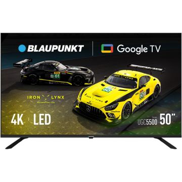 Blaupunkt Televizor Blaupunkt LED 50UGC5500S, 127 cm, Smart Google TV, 4K Ultra HD, Clasa G, Negru