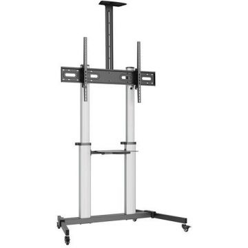 EQUIP Stand TV cu roti Equip 650631,  60-100, sarcina maxima 100 kg, Negru-Argint