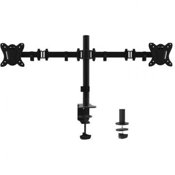 EQUIP Suport monitor desktop inclinabil Equip 650152, 13-27, 2 monitoare, negru