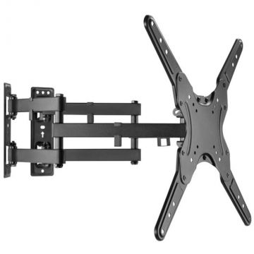 EQUIP Suport TV Equip, Colt de perete, 23-55, 45kg, Inclinare/Rotire, Negru