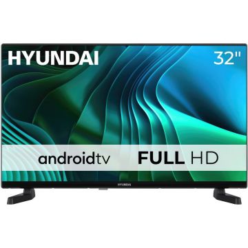 Hyundai Televizor Smart Hyundai FLA32450, LED, 32, 80 cm, Android TV, Wi-Fi, Bluetooth, DLNA, Chromecast integrat, clasa E, Negru