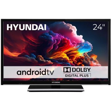 Hyundai Televizor Smart Hyundai HLA24451, 24, 60 cm, LCD-LED, Android, Wi-Fi, Bluetooth, Negru