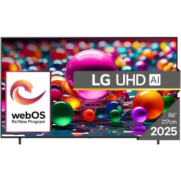 LG Televizor LG LED 86UA74003LB, 217 cm, Smart, 4K Ultra HD, 60 Hz, Clasa F, Model 2025, Negru