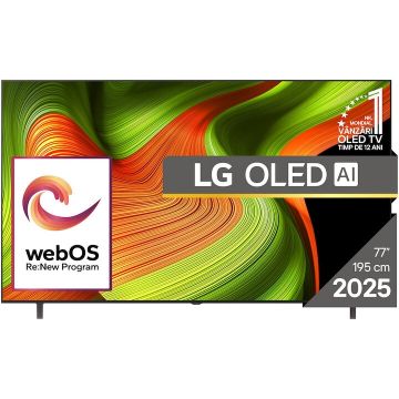 LG Televizor LG OLED 77B53LA, 195 cm, Smart, 4K Ultra HD, 100 Hz, Clasa F, Model 2025, Gri inchis