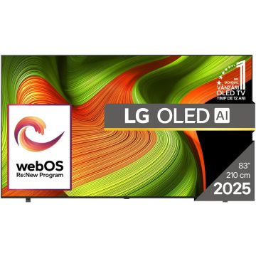 LG Televizor LG OLED 83B53LA, 210 cm, Smart, 4K Ultra HD, 100 Hz, Clasa F (Model 2025), Gri Inchis