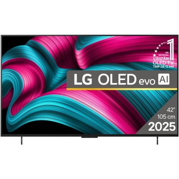 LG Televizor LG OLED evo 42C52LA, 105 cm, Smart, 4K Ultra HD, 100 Hz, Clasa G (Model 2025), Negru