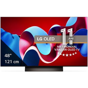 LG Televizor LG OLED evo 48C42LA, 121 cm, Smart, 4K Ultra HD, 100 Hz, Clasa G, Gri inchis LG Televizor LG OLED evo 48C42LA, 121 cm, Smart, 4K Ultra HD, 100 Hz, Clasa G, Gri inchis