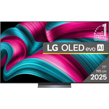 LG Televizor LG OLED evo 77C52LA, 195 cm, Smart, 4K Ultra HD, 100 Hz, Clasa F (Model 2025), Negru