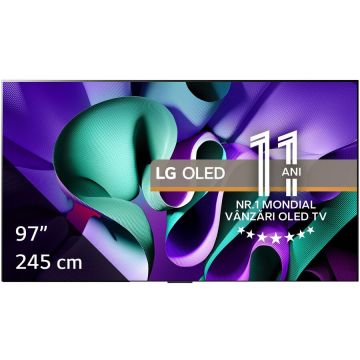 LG Televizor LG OLED Signature 97M49LA, 243 cm, Smart, 4K Ultra HD, Clasa G, Argintiu