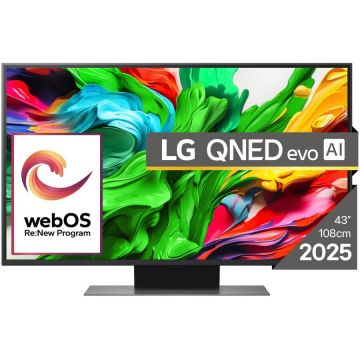 LG Televizor LG QNED 43QNED86A3C, 108 cm, Smart, 4K Ultra HD, Clasa G (Model 2025), Negru
