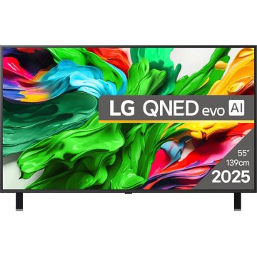 LG Televizor LG QNED evo 55QNED85A3C, 139 cm, Smart, 4K Ultra HD, 100 Hz, Clasa E, Model 2025, Negru