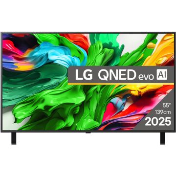 LG Televizor LG QNED evo 55QNED85A3C, 139 cm, Smart, 4K Ultra HD, 100 Hz, Clasa E (Model 2025, Negru