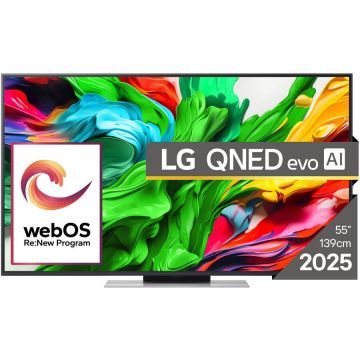 LG Televizor LG QNED evo 55QNED87A3B, 139 cm, Smart, 4K Ultra HD, 100Hz, Clasa E (Model 2025)