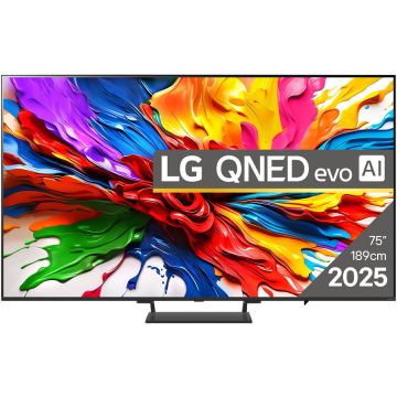 LG Televizor LG QNED evo MiniLED 75QNED93A6A, 189 cm, Smart, 4K Ultra HD, 100 Hz, Clasa G (Model 2025), Albastru Inchis
