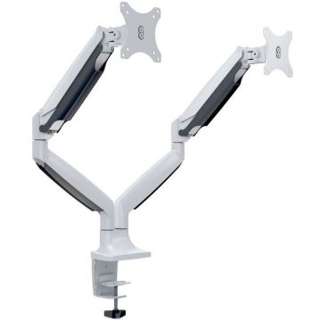 Multibrackets Suport 2 monitoare de masa, Gas Spring Multibrackets MB-7086, 15- 27, max.9 kg / monitor, alb