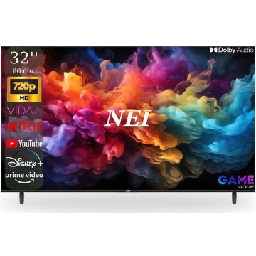 Nei Televizor NEI LED 32NE4901, Diagonala 80 cm, Rezolutie 1366 x 768, Smart, HD, Clasa E, Negru